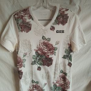 Guess Men's Rose V-Neck Slim T-Shirt